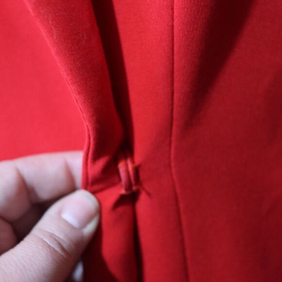 Calvin Klein Red Faux Wrap Dress Sleeveless Career Professional Office Dress 10 - Picture 11 of 14